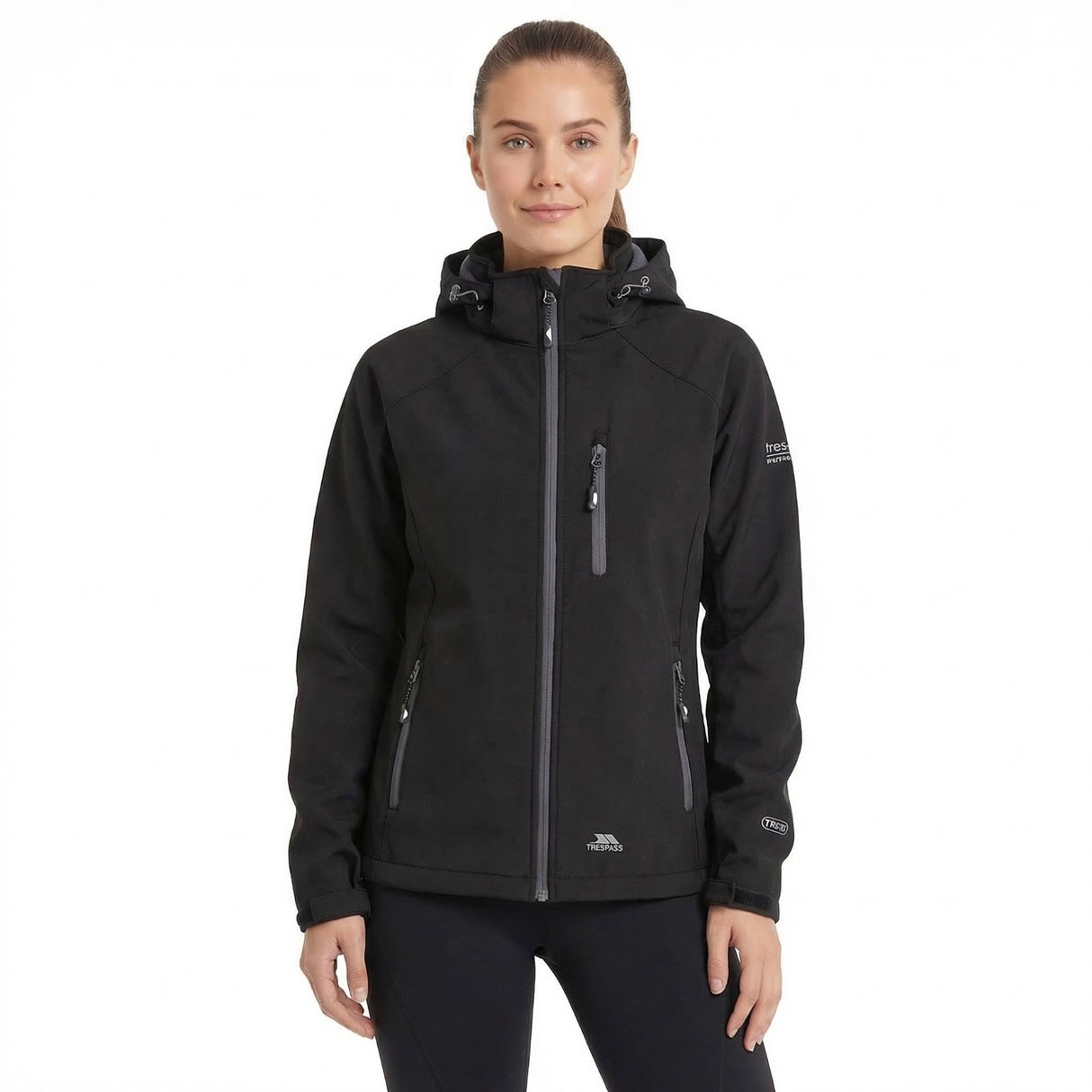 Trespass Womens Bela II Waterproof Soft Shell Jacket Black