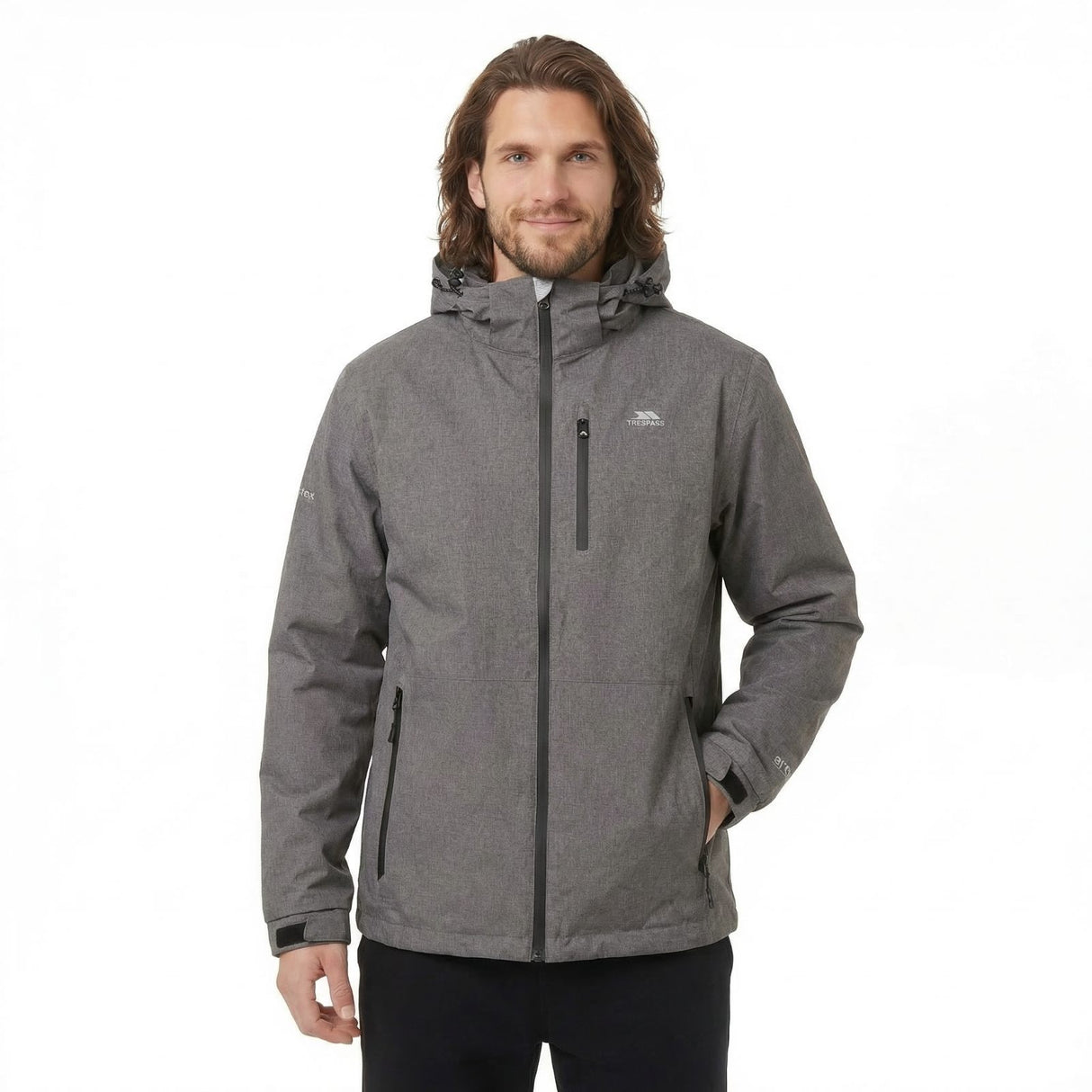 Trespass Mens Farlesthorpe Outdoor Jacket Grey Marl