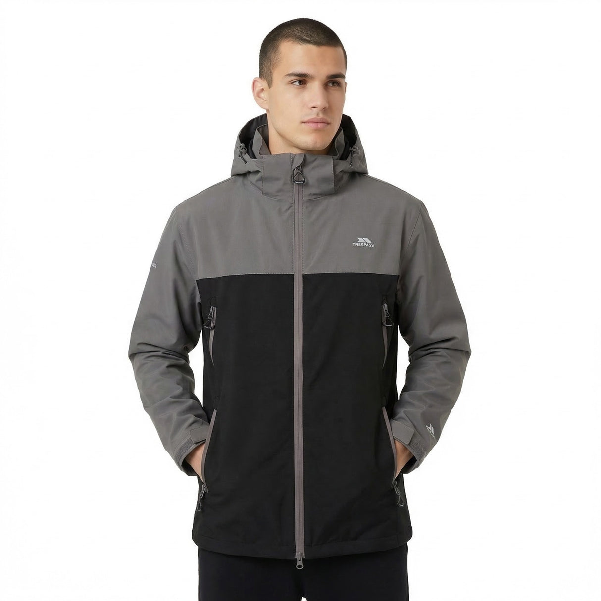 Trespass Mens Fahamore Waterproof Jacket Storm Grey