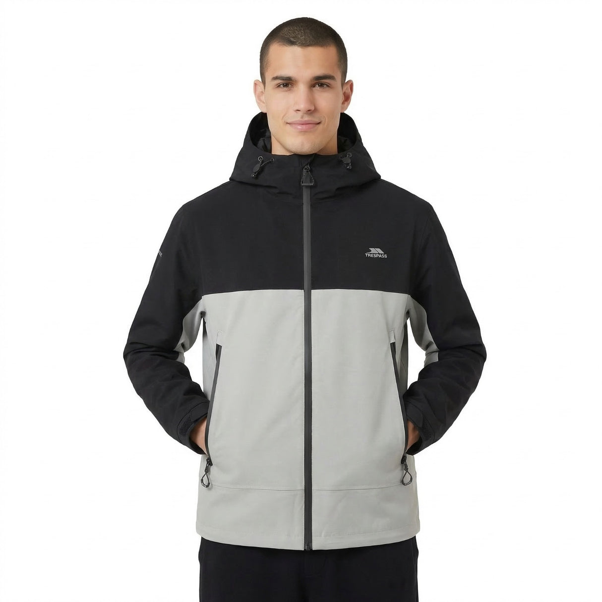 Trespass Mens Ewen Waterproof Jacket Black
