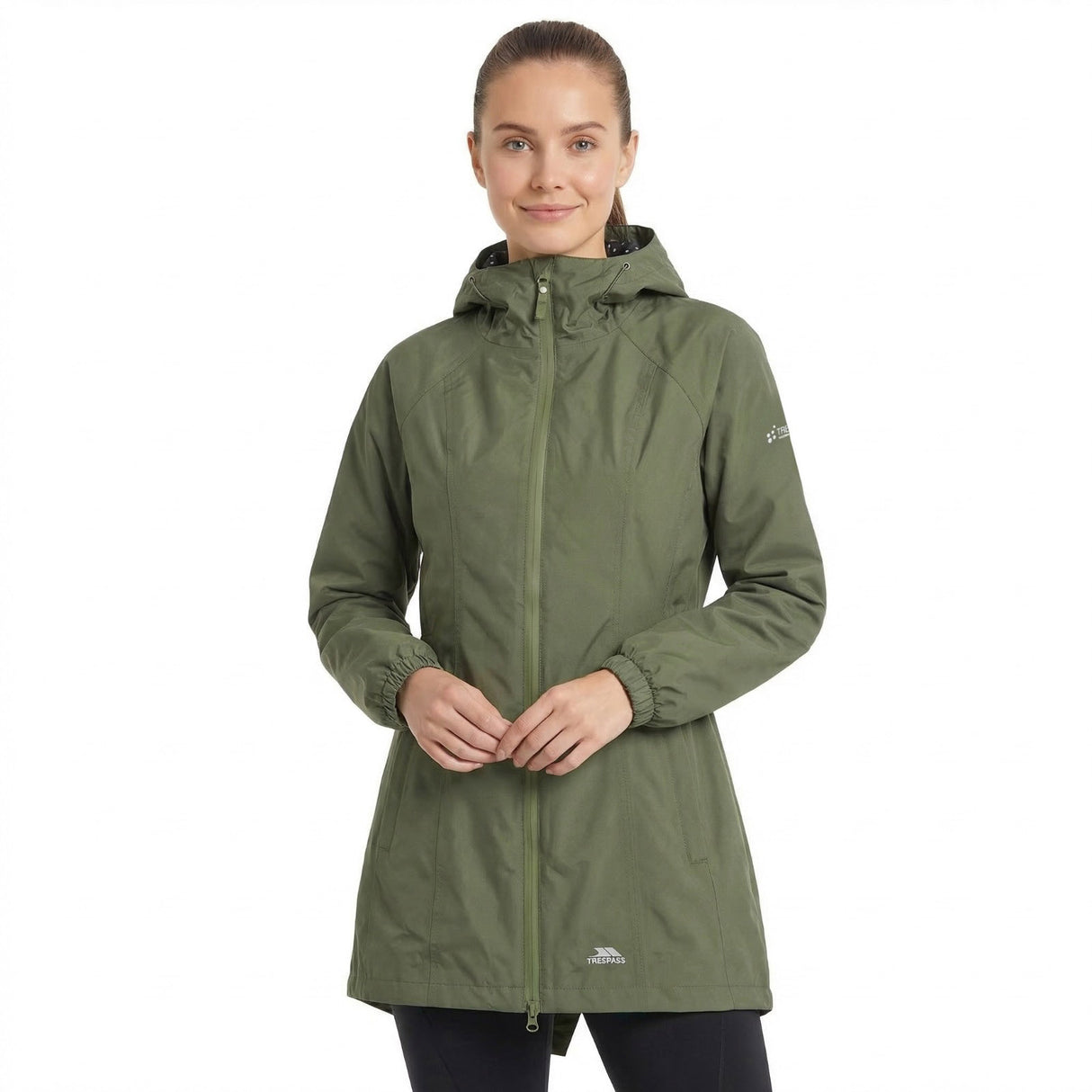 Trespass Womens Waterproof Shell Jacket Moss