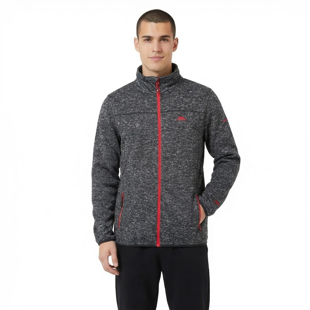 Trespass Mens Odeno Fleece Jacket Black Marl