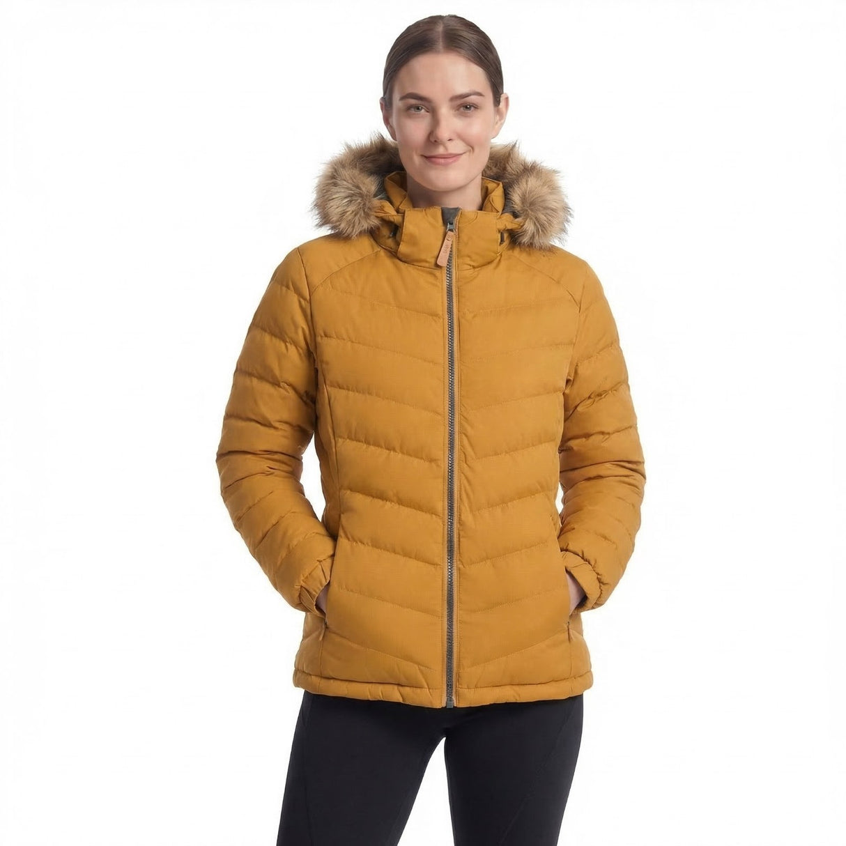Trespass Womens Nadina Waterproof Padded Jacket Golden Brown