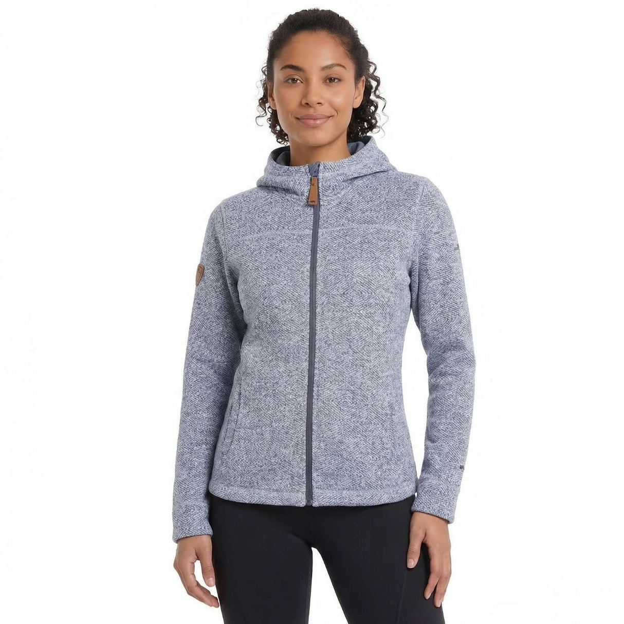 Trespass Womens Reserve Hooded Fleece Denim Blue