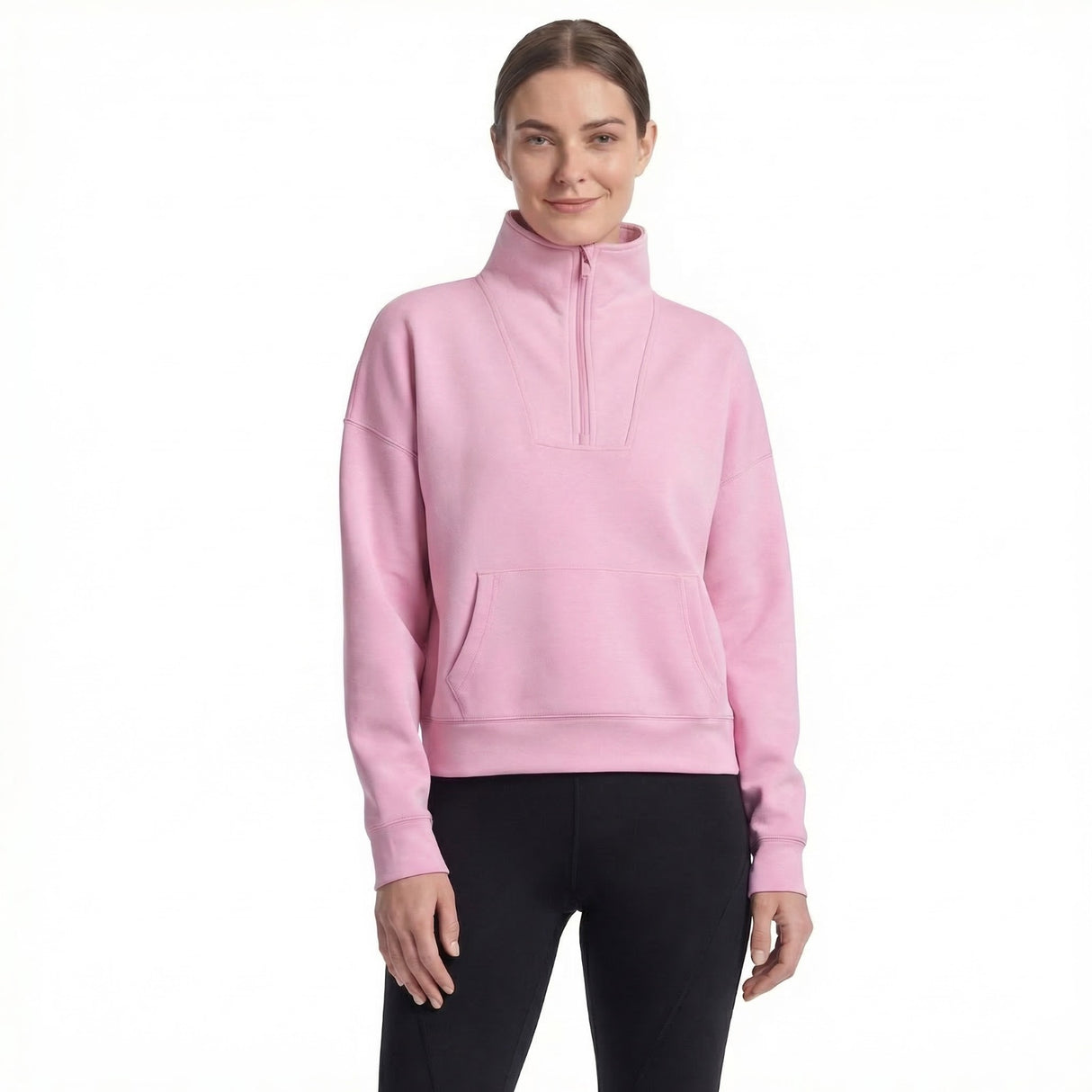 Trespass Womens Jean Half Zip Sweatshirt Carnation