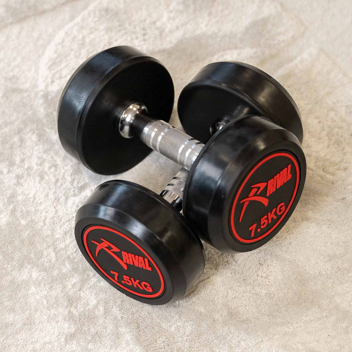 Rival Round Rubber Dumbbells - 7.5kg Pair