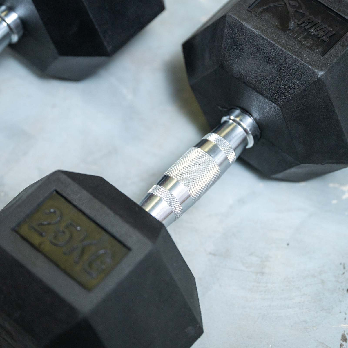 Rival Rubber Hex Dumbbell 25kg Pair