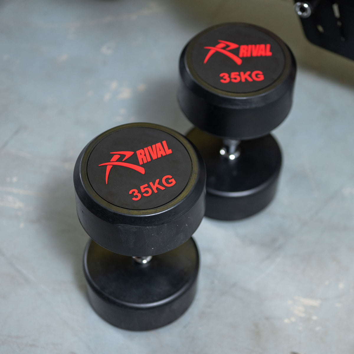 Rival Round Rubber Dumbbells - 35kg Pair