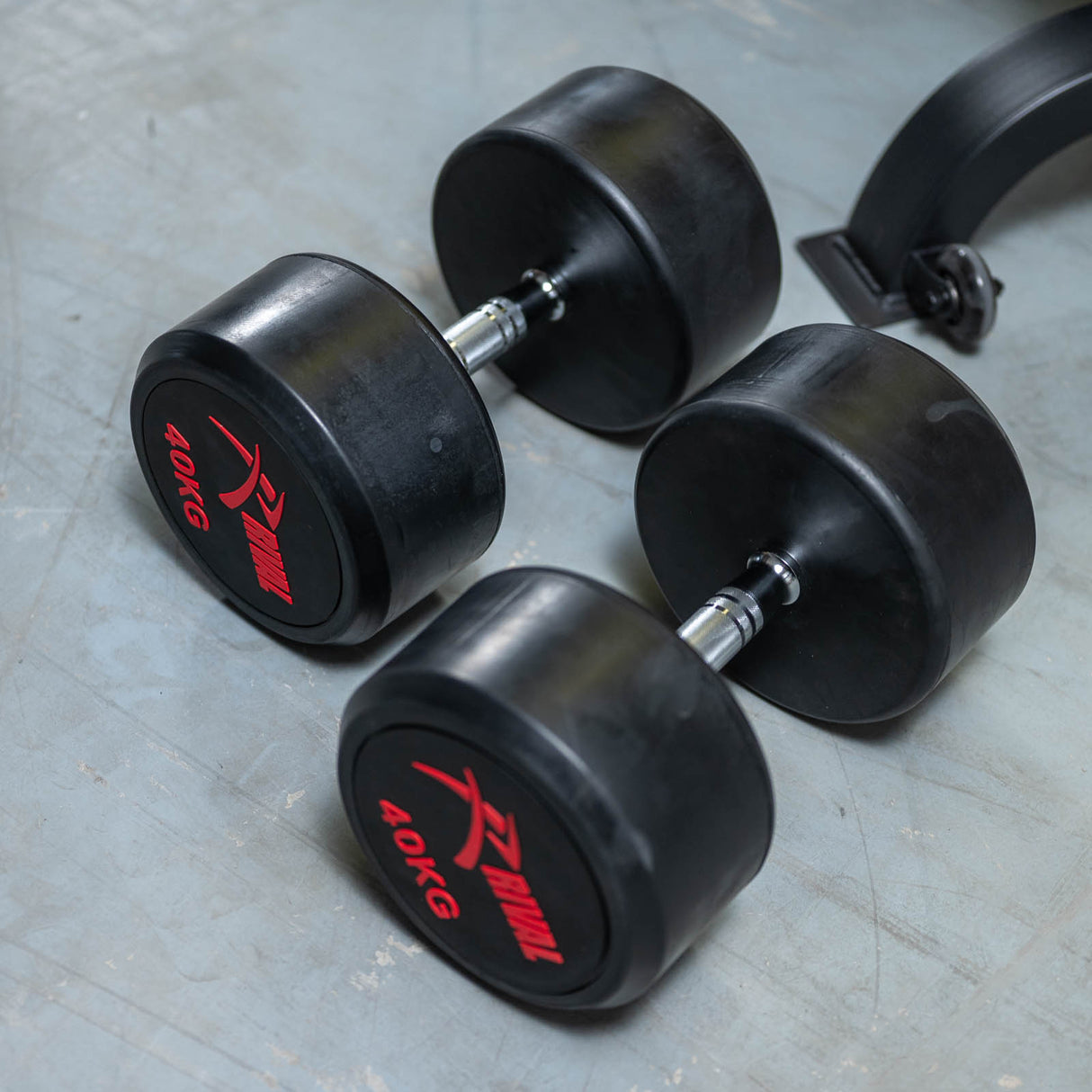 Rival Round Rubber Dumbbells - 40kg Pair