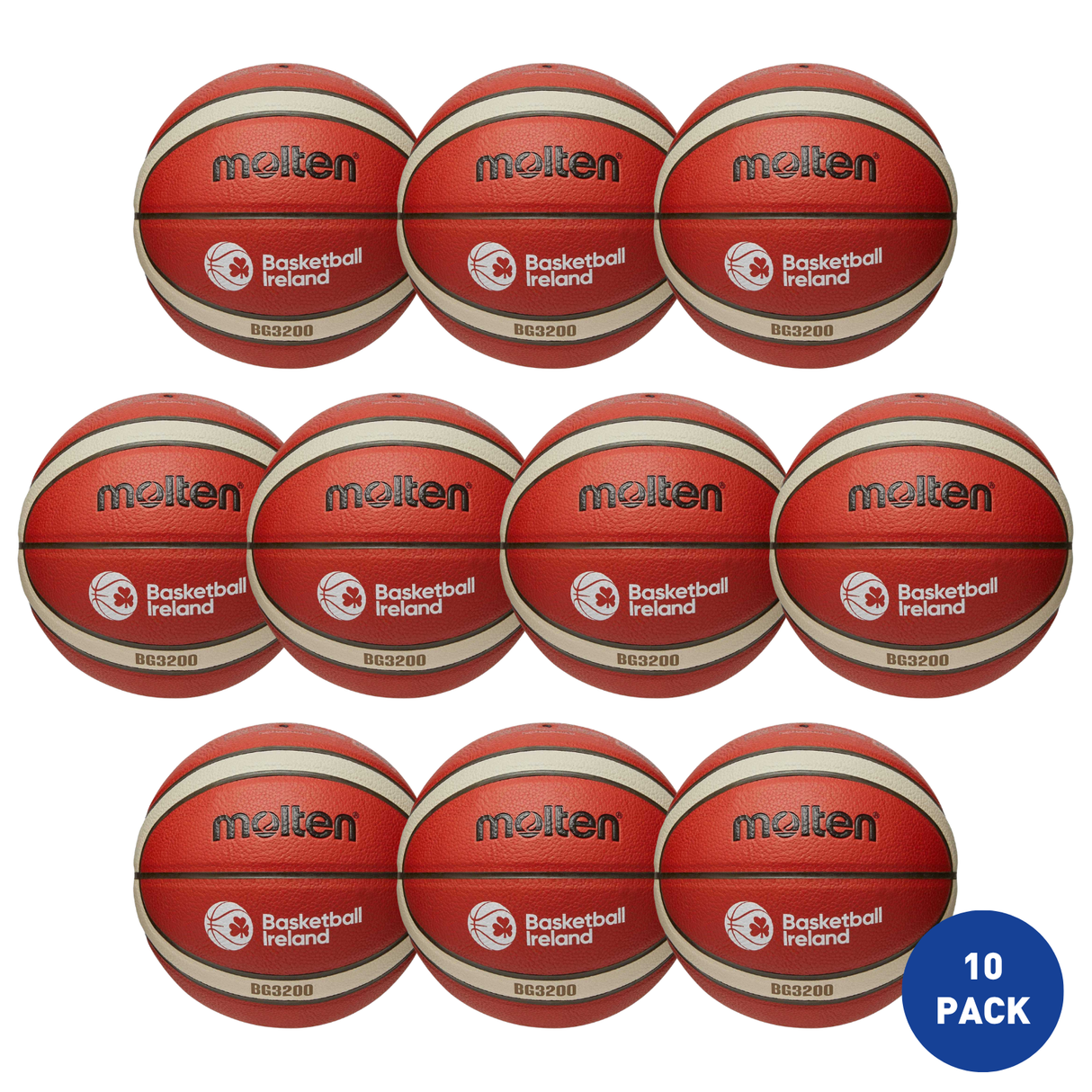Molten Basketball Ireland Indoor/Outdoor Basketball Size 5 - 10 Pack