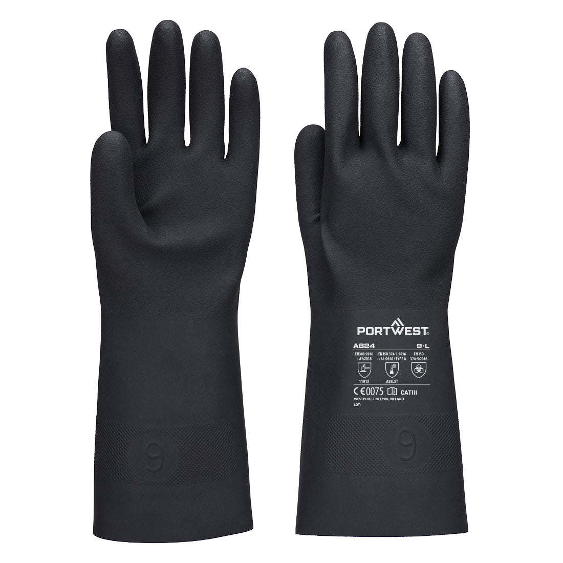 Portwest Chem 350 Butyl Gauntlet Black