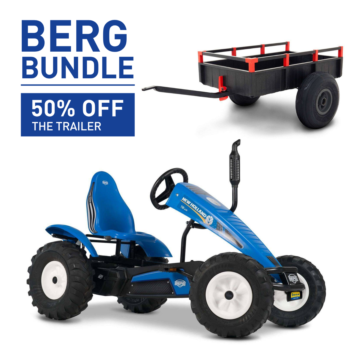 BERG XL New Holland BFR Go-Kart and Trailer