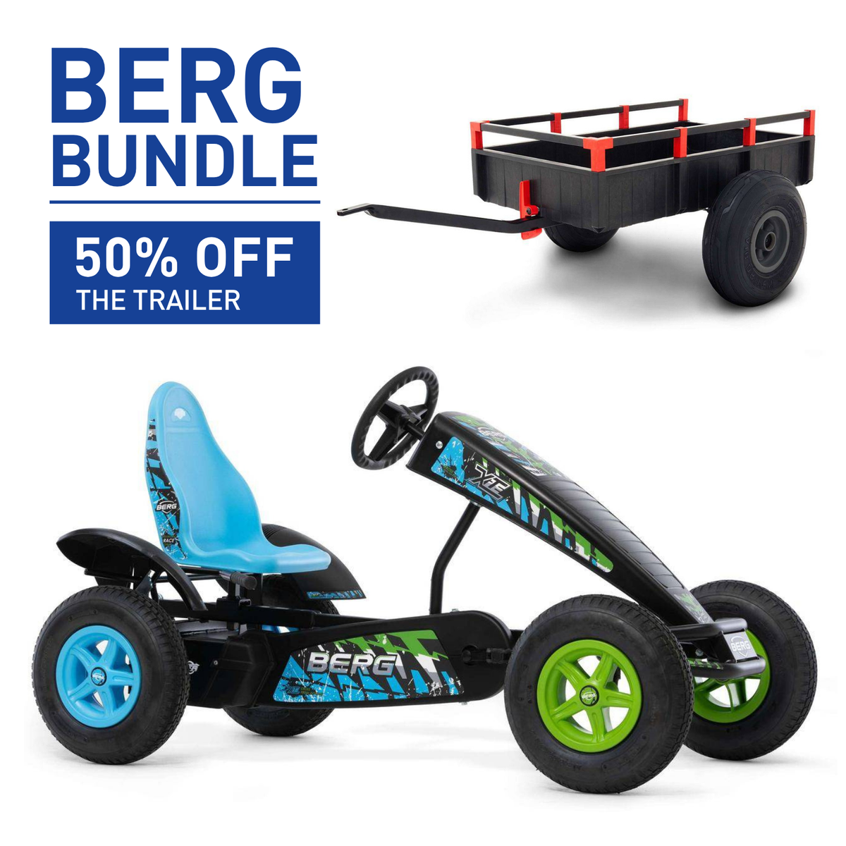 BERG XL X-ite BFR Go-Kart and Trailer