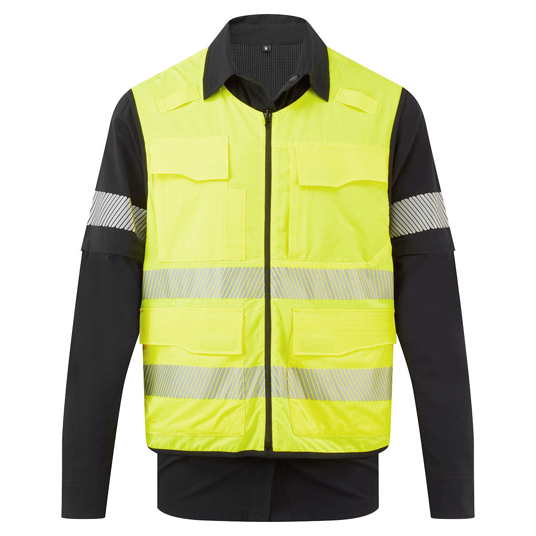 Portwest Ultimate Modular Hi-Vis 6-in-1 Shirt Black/Yellow