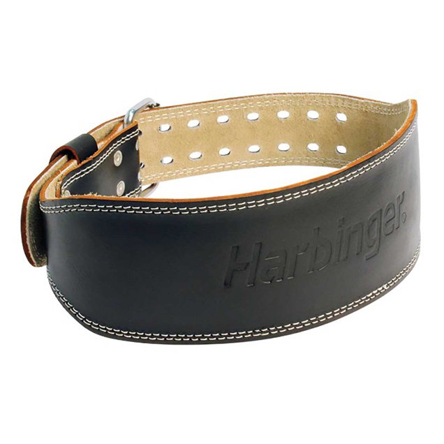Harbinger 6"" Padded Leather Belt Black