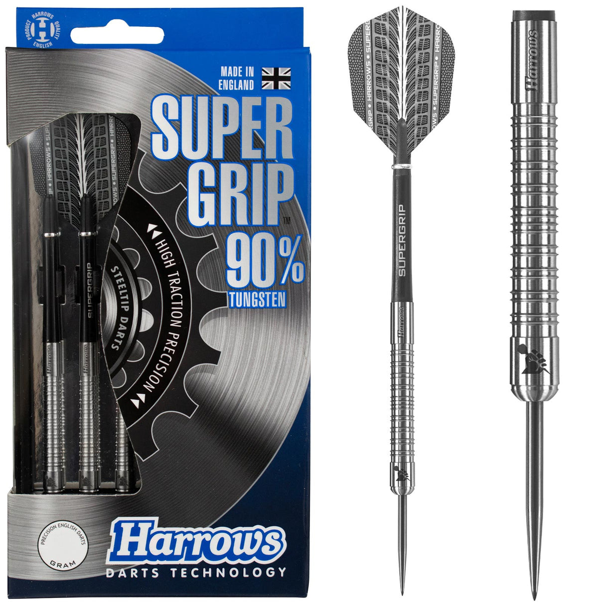 Harrows Supergrip 90% Tungsten Steeltip Dart - 23g