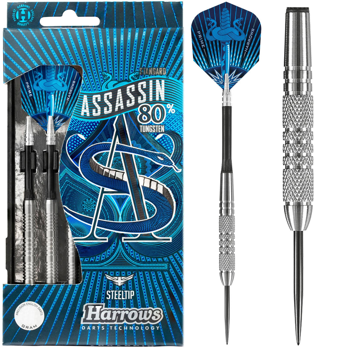 Harrows Assassin 80% Tungsten Steeltip Darts - 22g