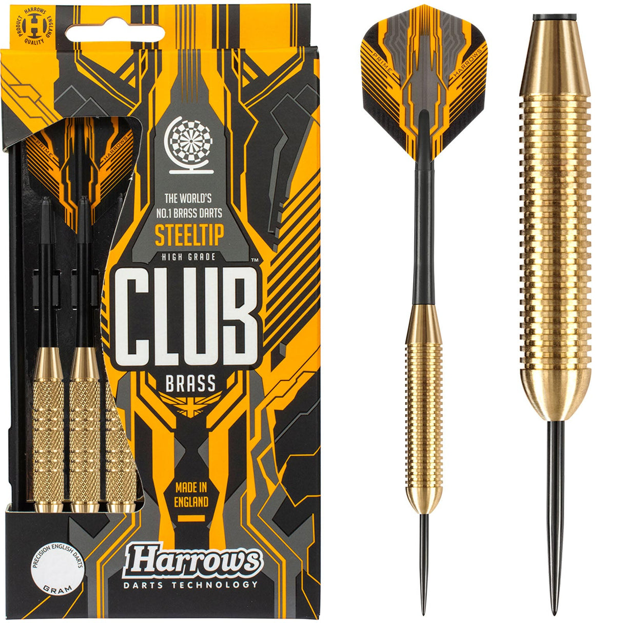Harrows Club Brass Steeltip Darts - 22g