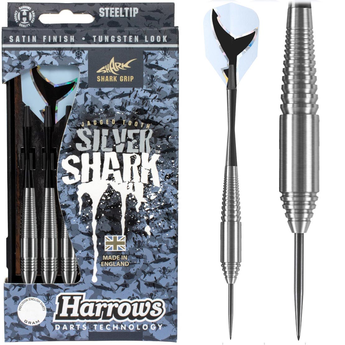 Harrows Silver Shark Steeltip Darts - 22g
