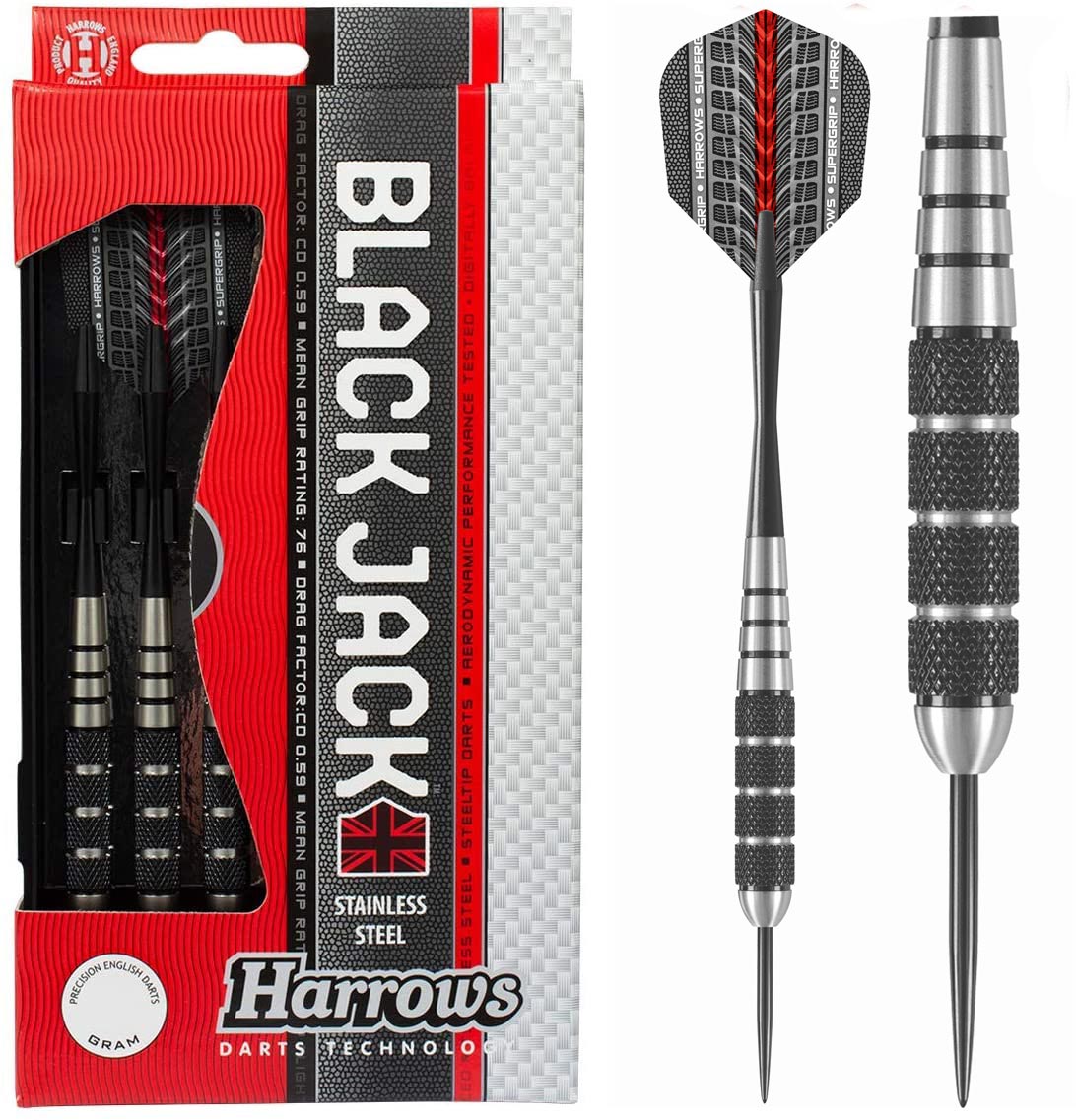 Harrows Black Jack Steeltip Darts - 20g