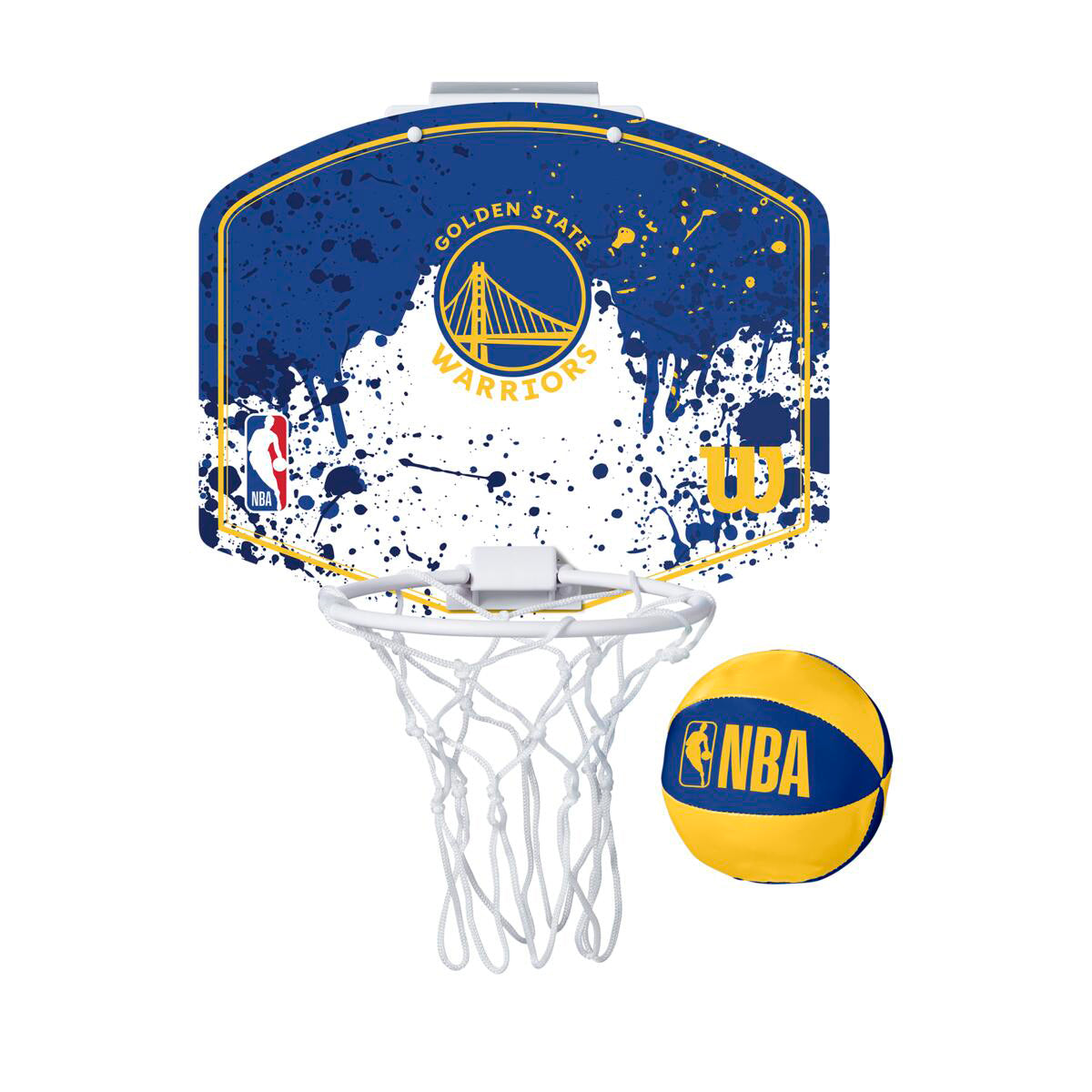 Wilson NBA Mini Hoop Goldern Warriors Bl