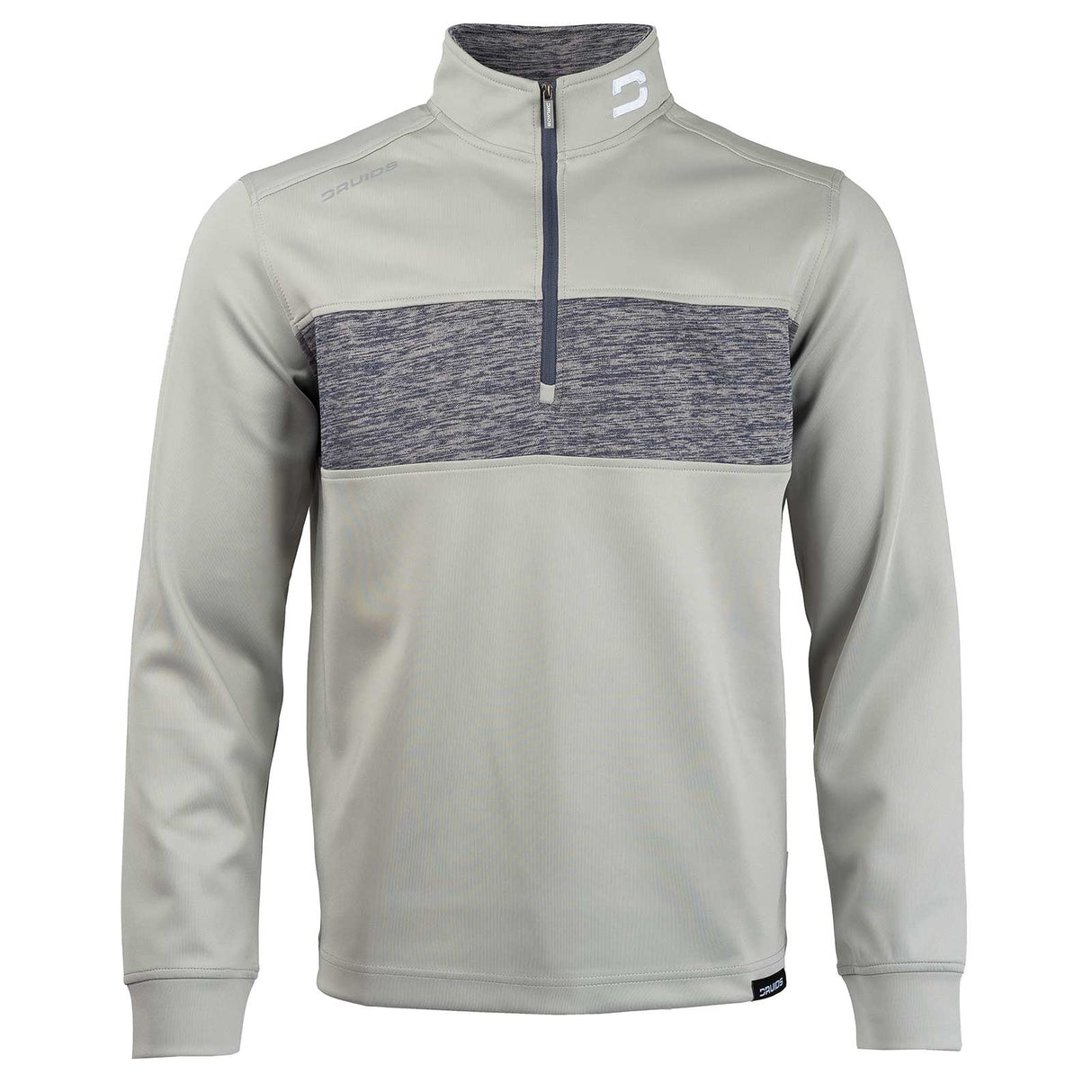 Druids Heather Midlayer Half Zip Top Charcoal