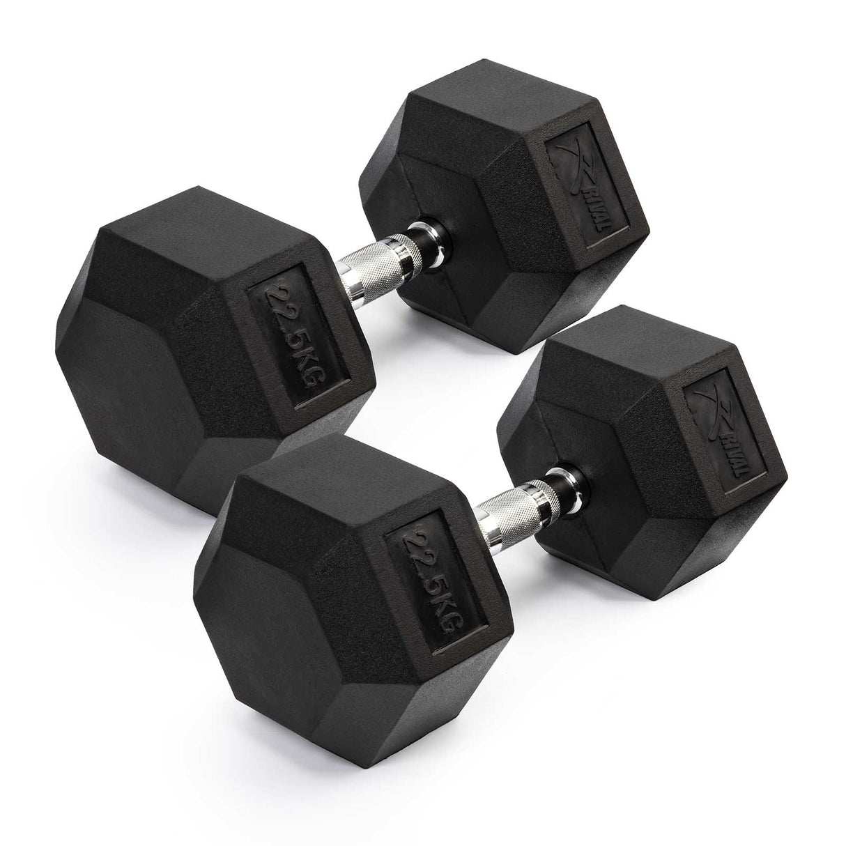 Rival Rubber Hex Dumbbell 22.5kg Pair