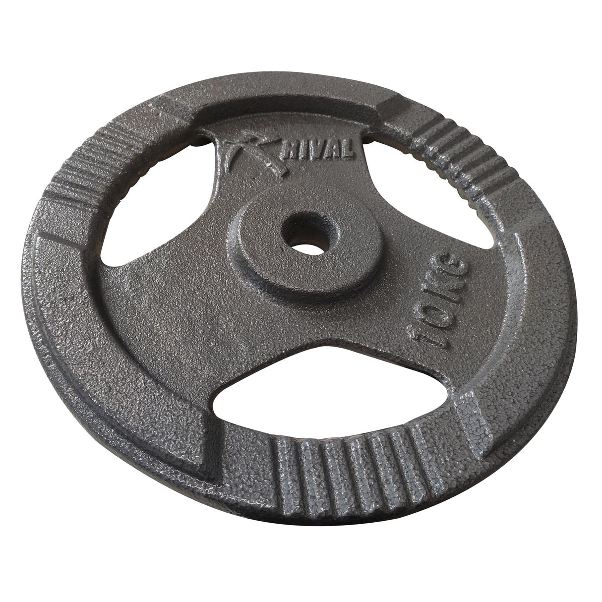Rival Cast Iron Tri-Grip Plate - 10kg