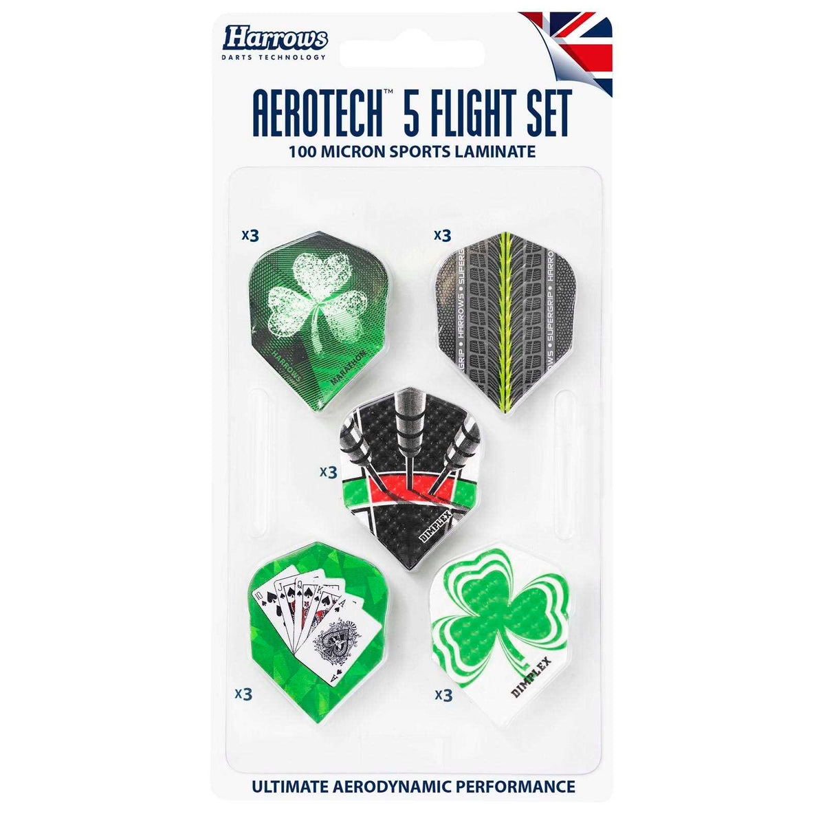 Harrows Ireland Aerotech 5 Dart Flight Sets Intersport Elverys