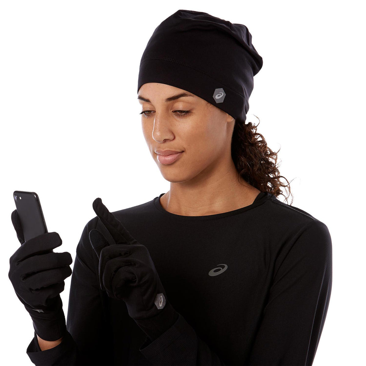 Asics Beanie & Glove Set Black Intersport Elverys