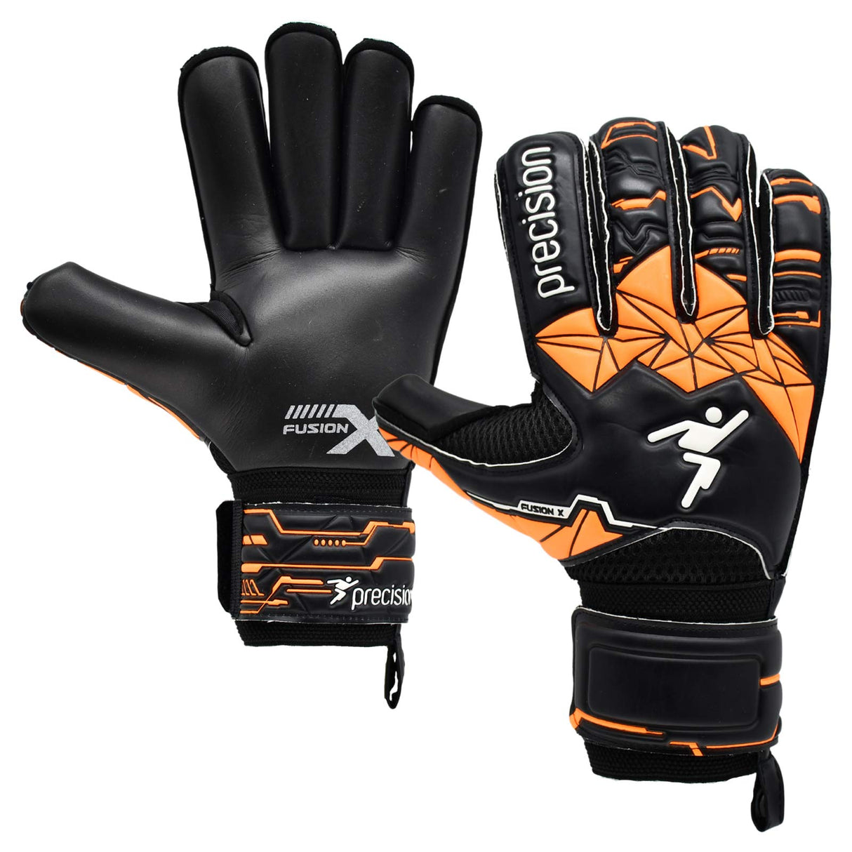Precision Fusion X Roll Finger Protect Kids Goalkeeper Gloves