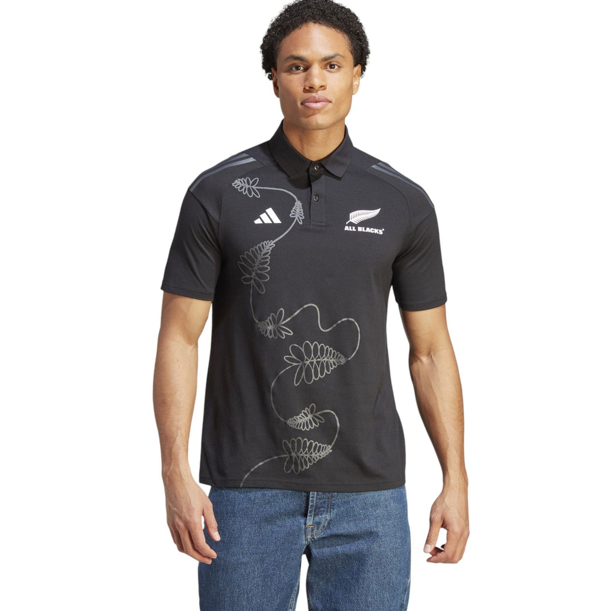 adidas All Blacks Rugby Short Sleeved Training Polo Shirt