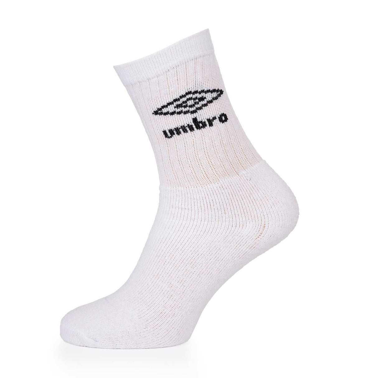 Umbro 3 Pack Sport Socks Crew Kids White