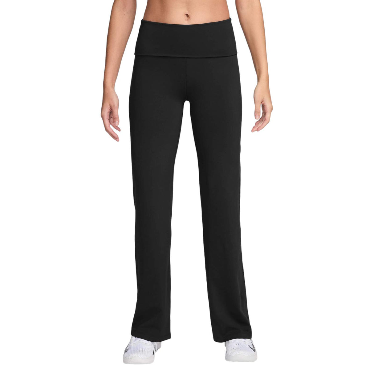 Nike Womens Dri-FIT High-Waisted Fold-Over Pants