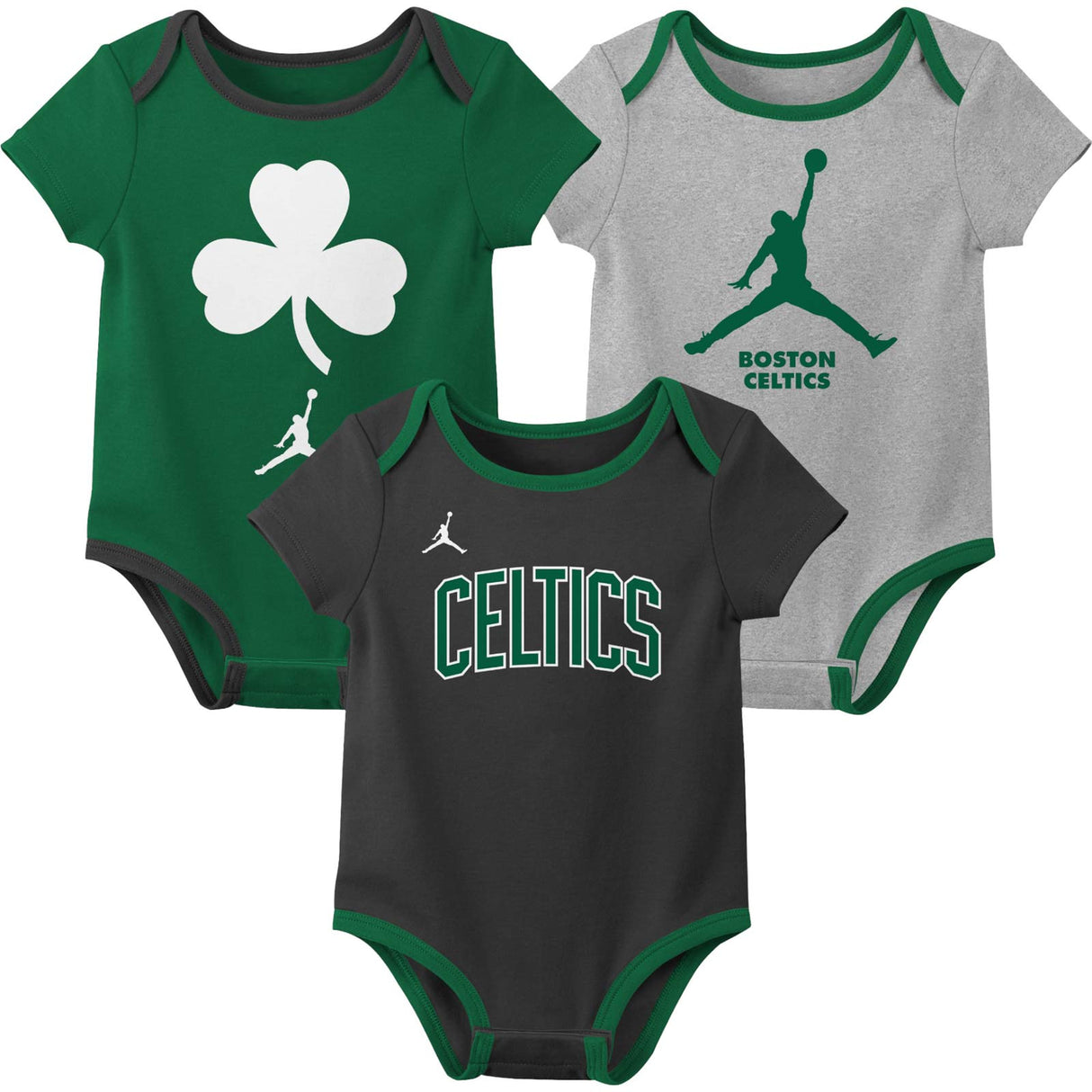 Nike Celtics Infant Kids NBA Bodysuit - 3 Pack
