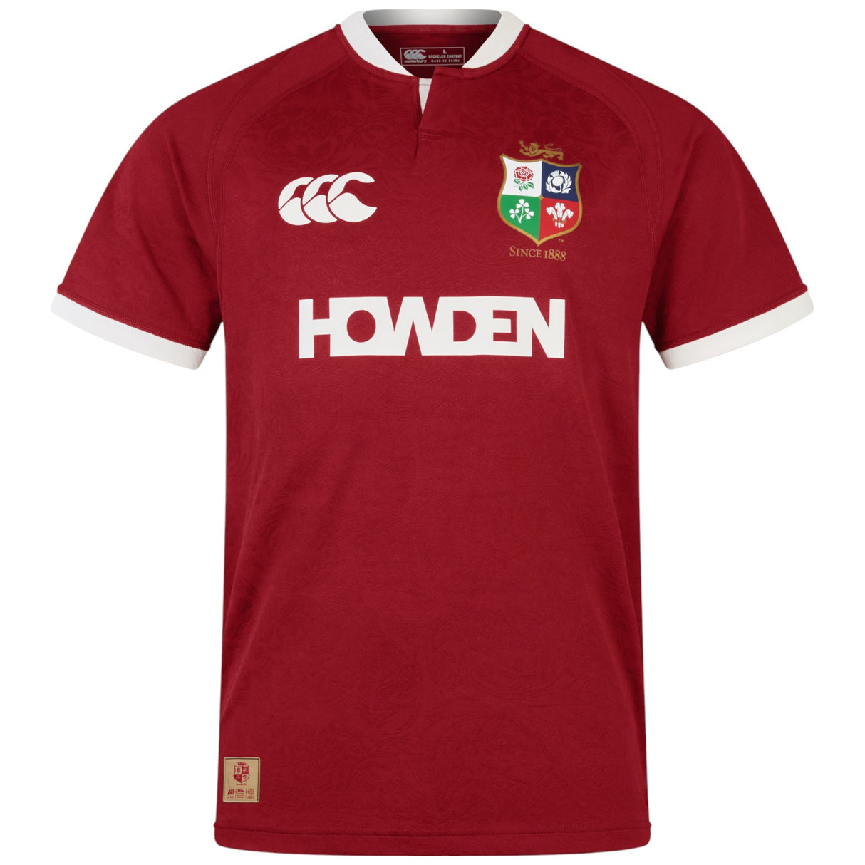 Canterbury British & Irish Lions Rugby 2024/25 Unisex Short Sleeved Replica Jersey Front View