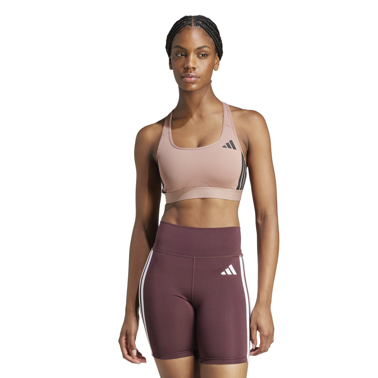 adidas Powerreact Train Medium-Support 3-Stripes Bra