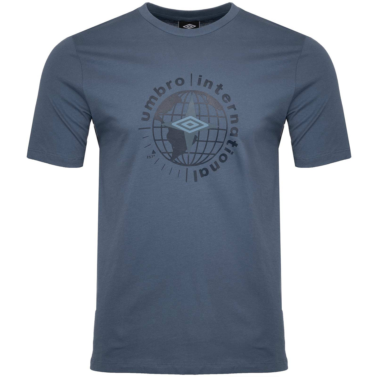 Umbro Globe Mens Short Sleeved Graphic Training T-Shirt Front View