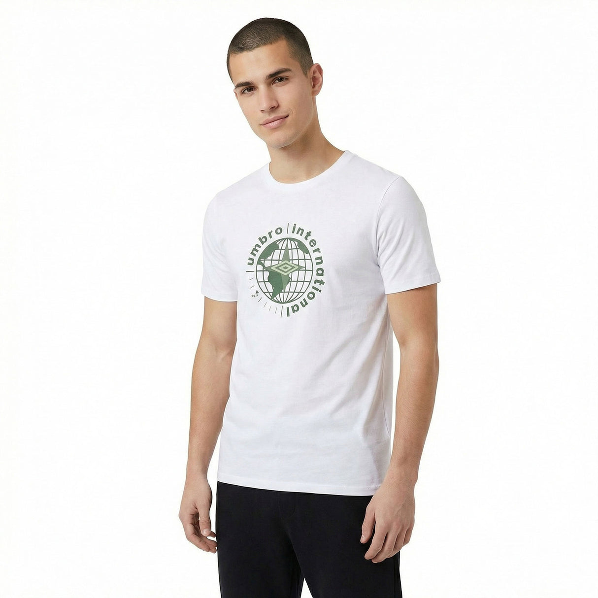 Umbro Globe Mens Short Sleeved Graphic Training T-Shirt