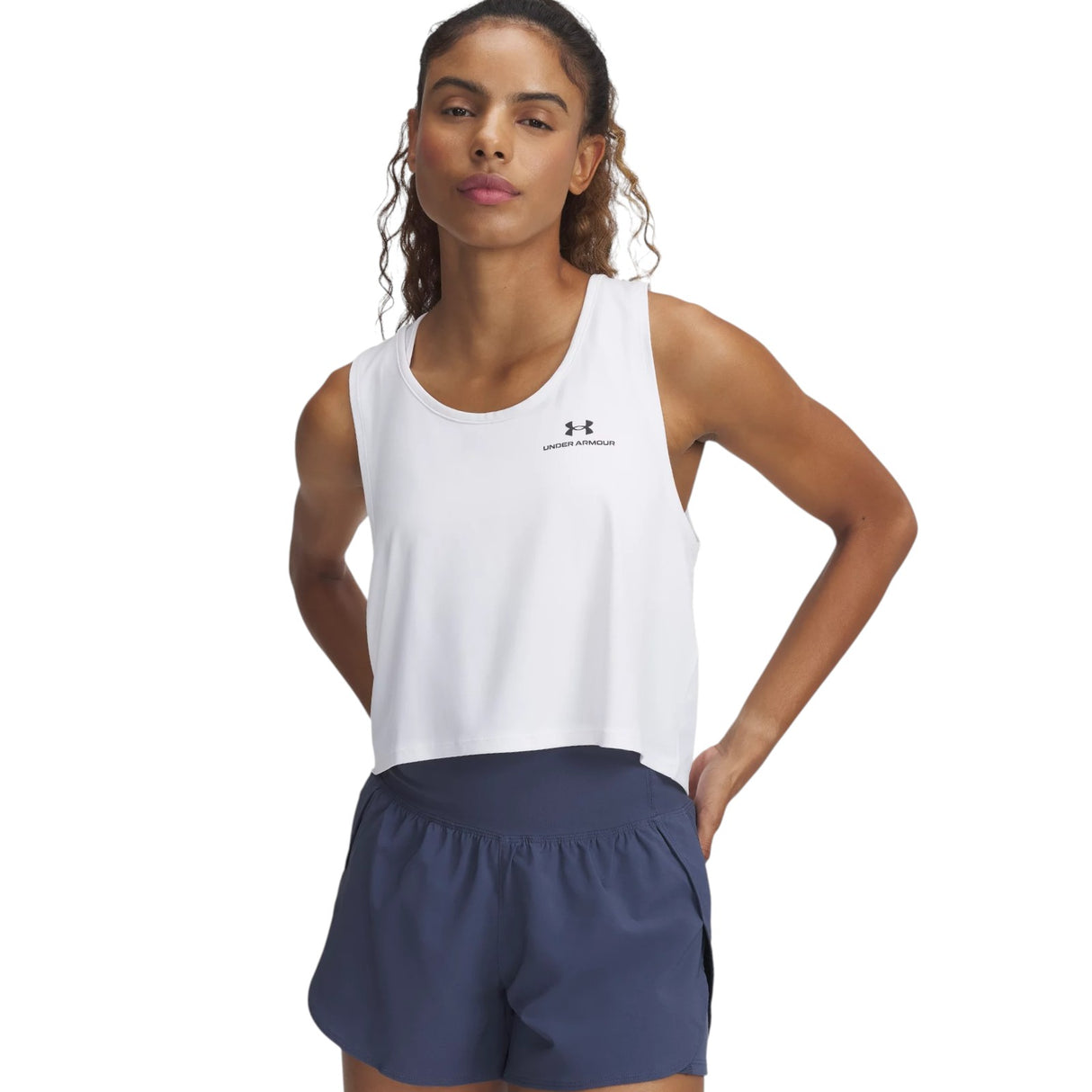 Under Armour Vanish 2-in-1 Womens 3" Training Shorts Model Front View