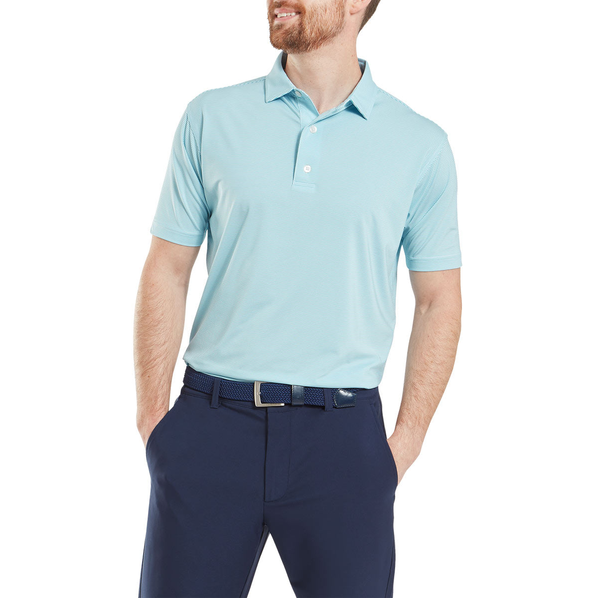 FootJoy Micro Feeder Stripe Lisle Polo