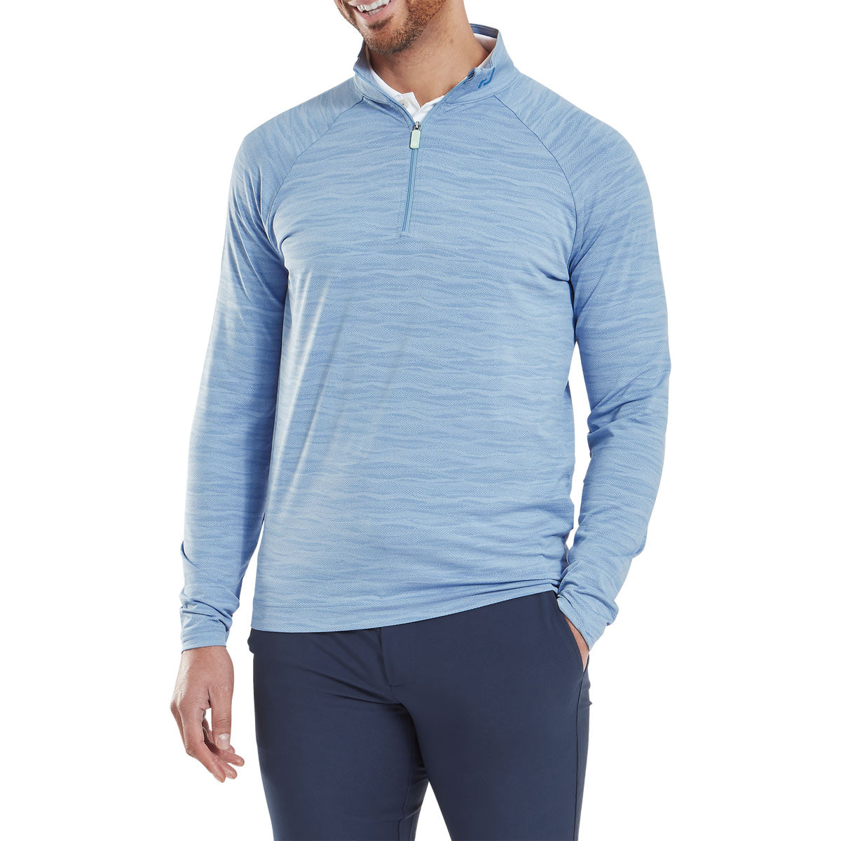 FootJoy Wave Jacquard Chill-Out Half Zip Top