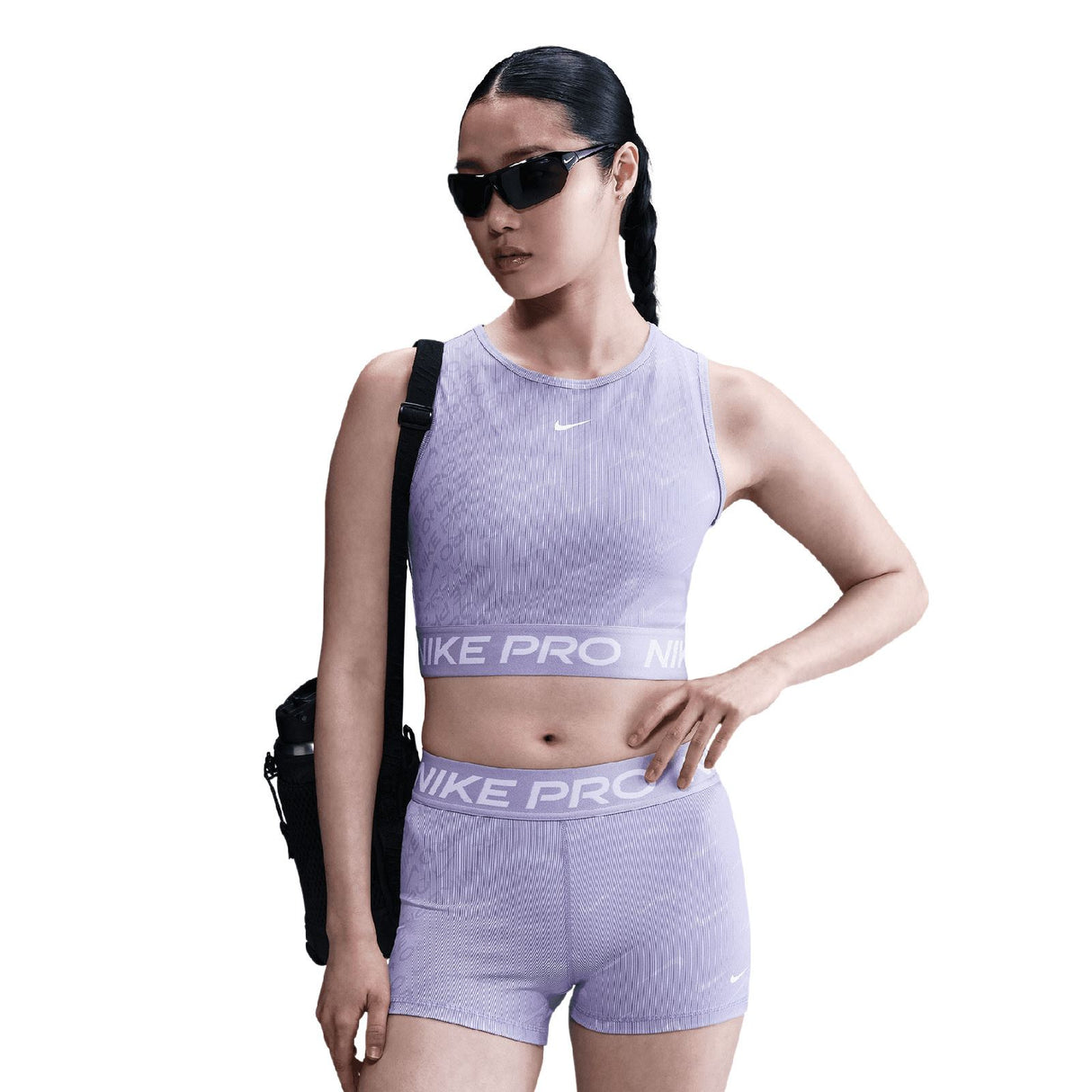 NIKE NP DF Wmns Crop Tank AOP Purple