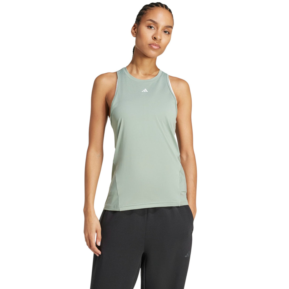 adidas Designed For Training Womens Sleeveless Tank Top Model Front View