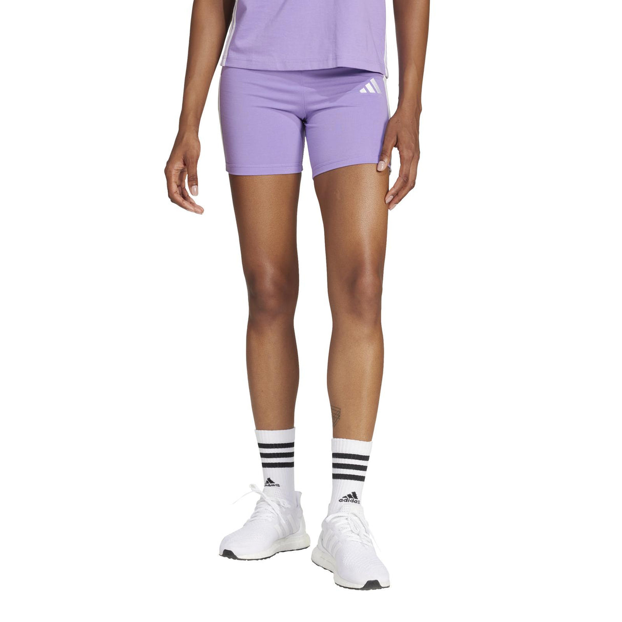 adidas Essentials 3-Stripes High Waisted Biker Shorts