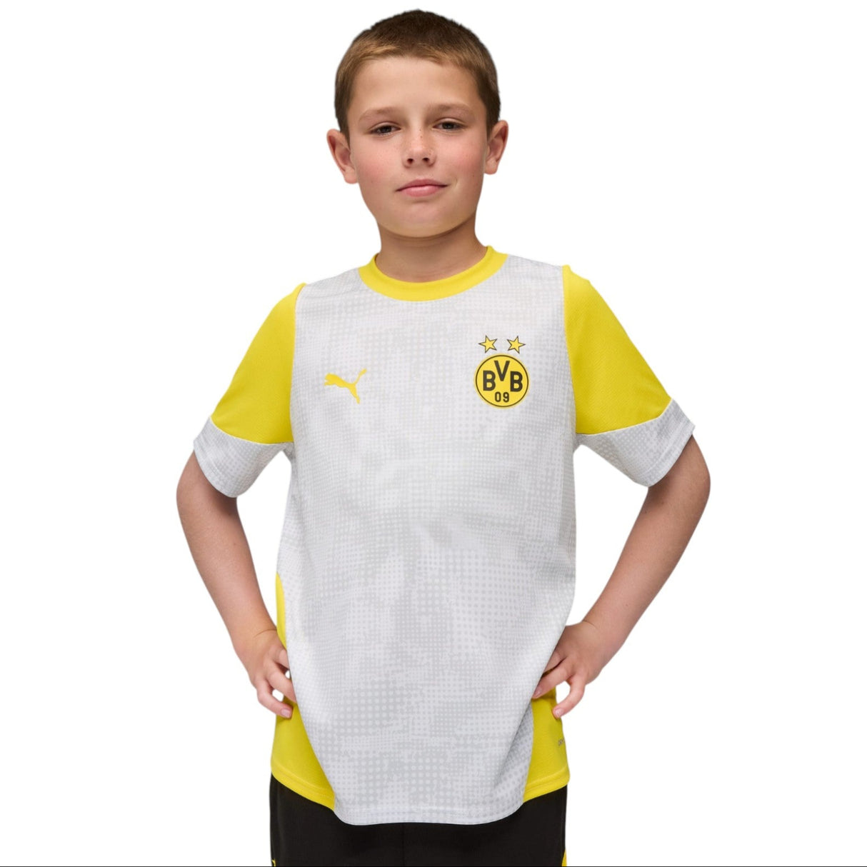 Puma BVB Football 2025/26 Kids Short Sleeved Training Jersey