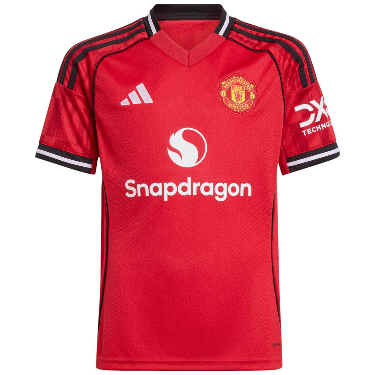 adidas Manchester United Football 2025/26 Kids Short Sleeved Home Jersey Front View