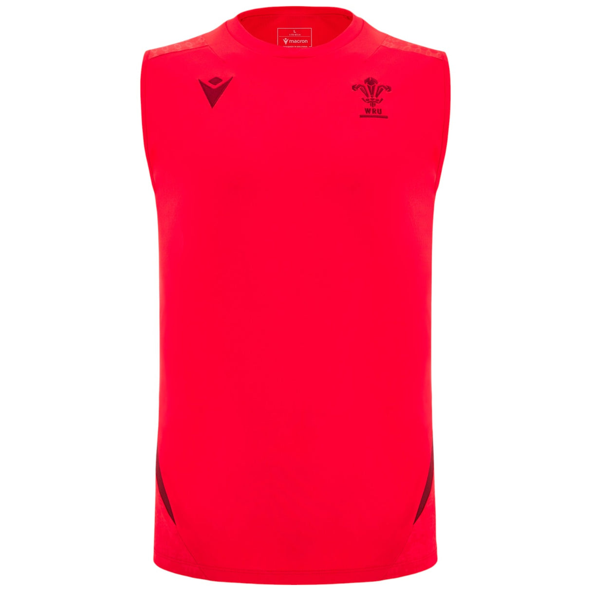 Macron Welsh Rugby 2025/26 Mens Sleeveless Training Singlet Front View