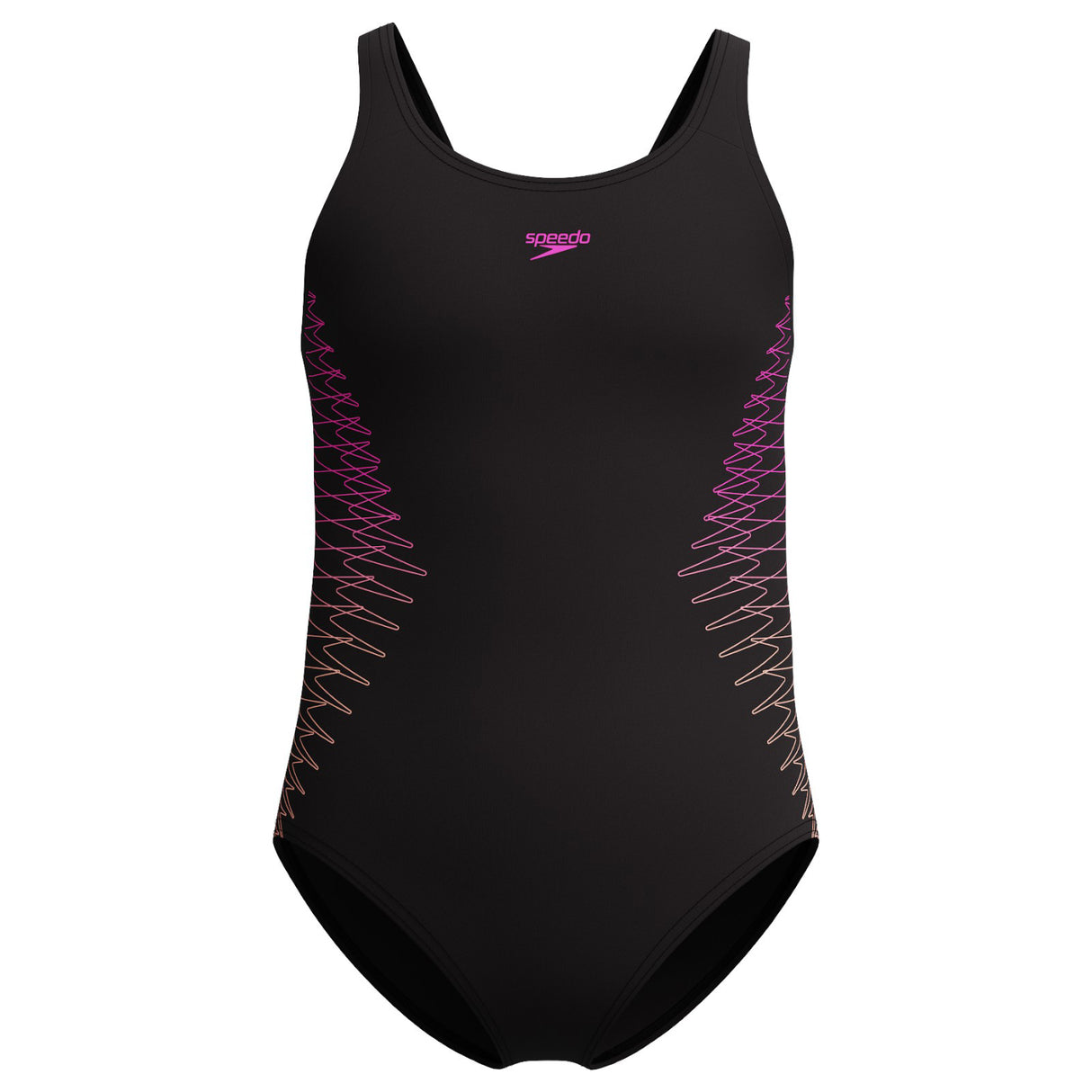 Speedo Girls Placement Muscleback Black