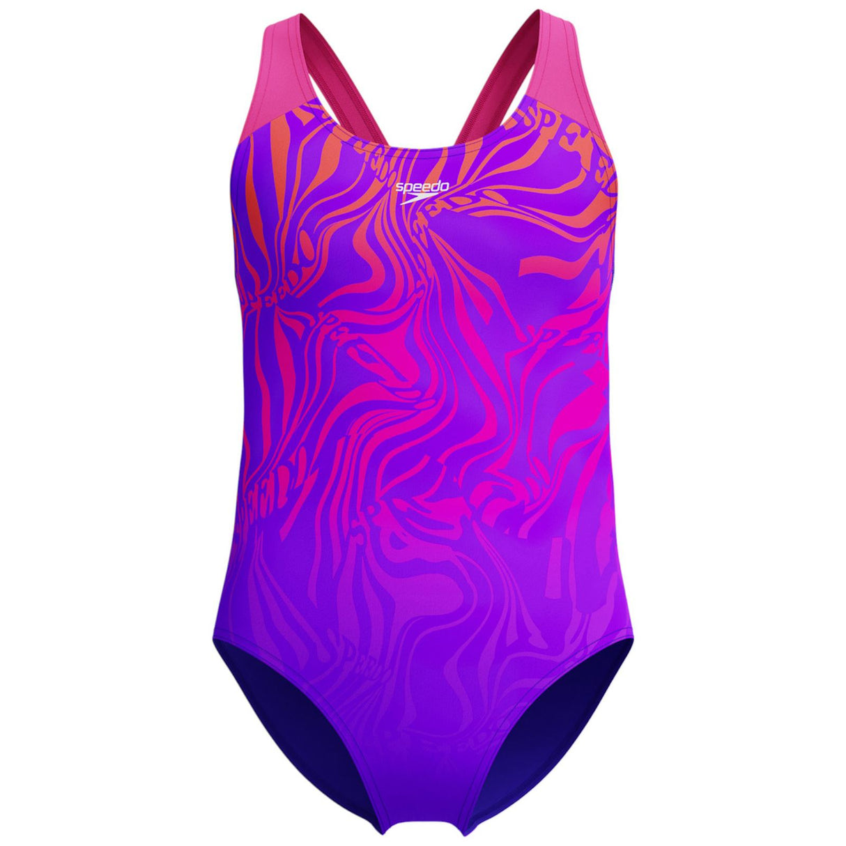 Speedo Girls Digit Placement Splashback Swimsuit